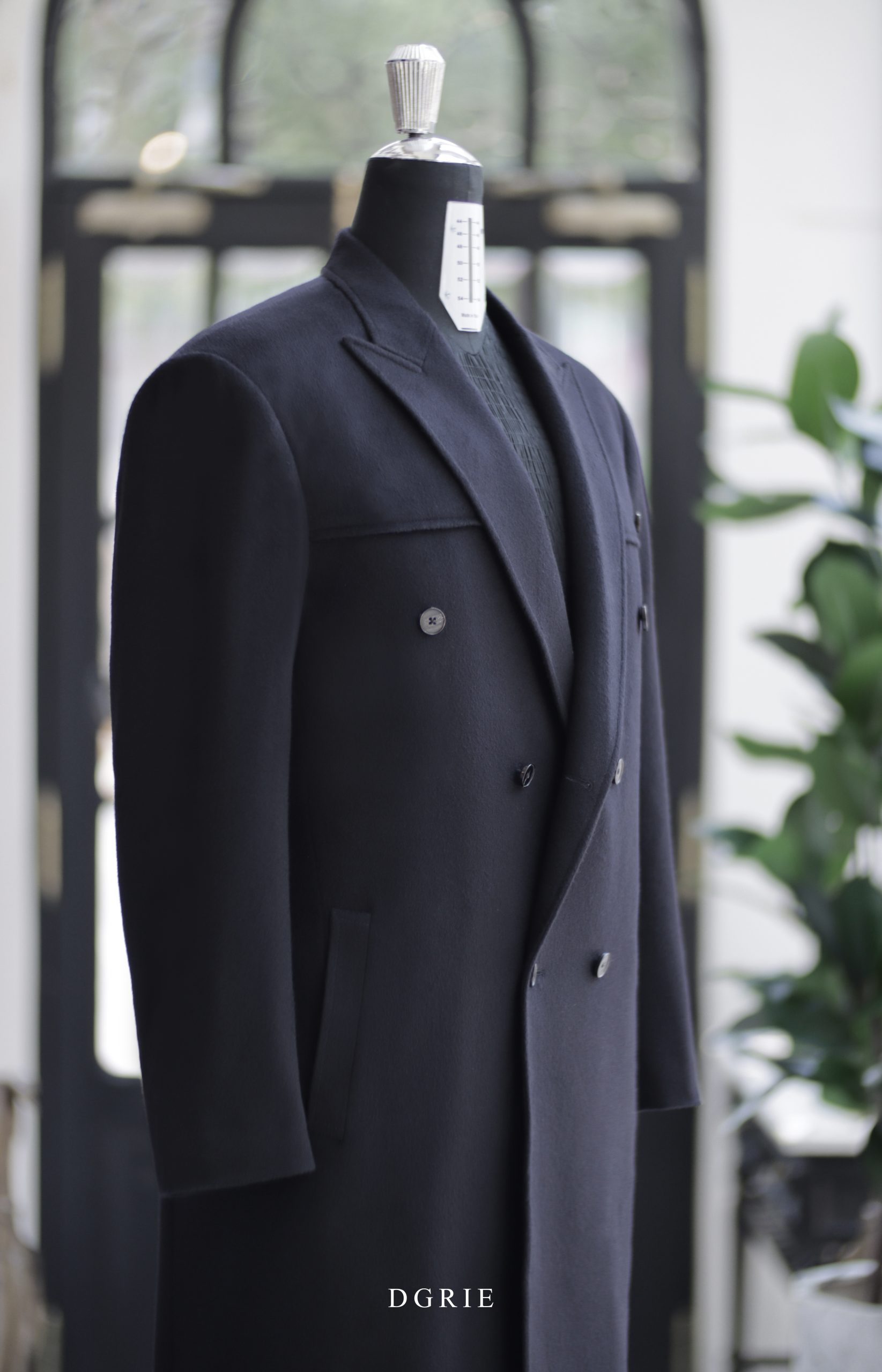 ตัดโค้ท เสื้อโค้ท DGRIE BLACK LONG OVERCOAT