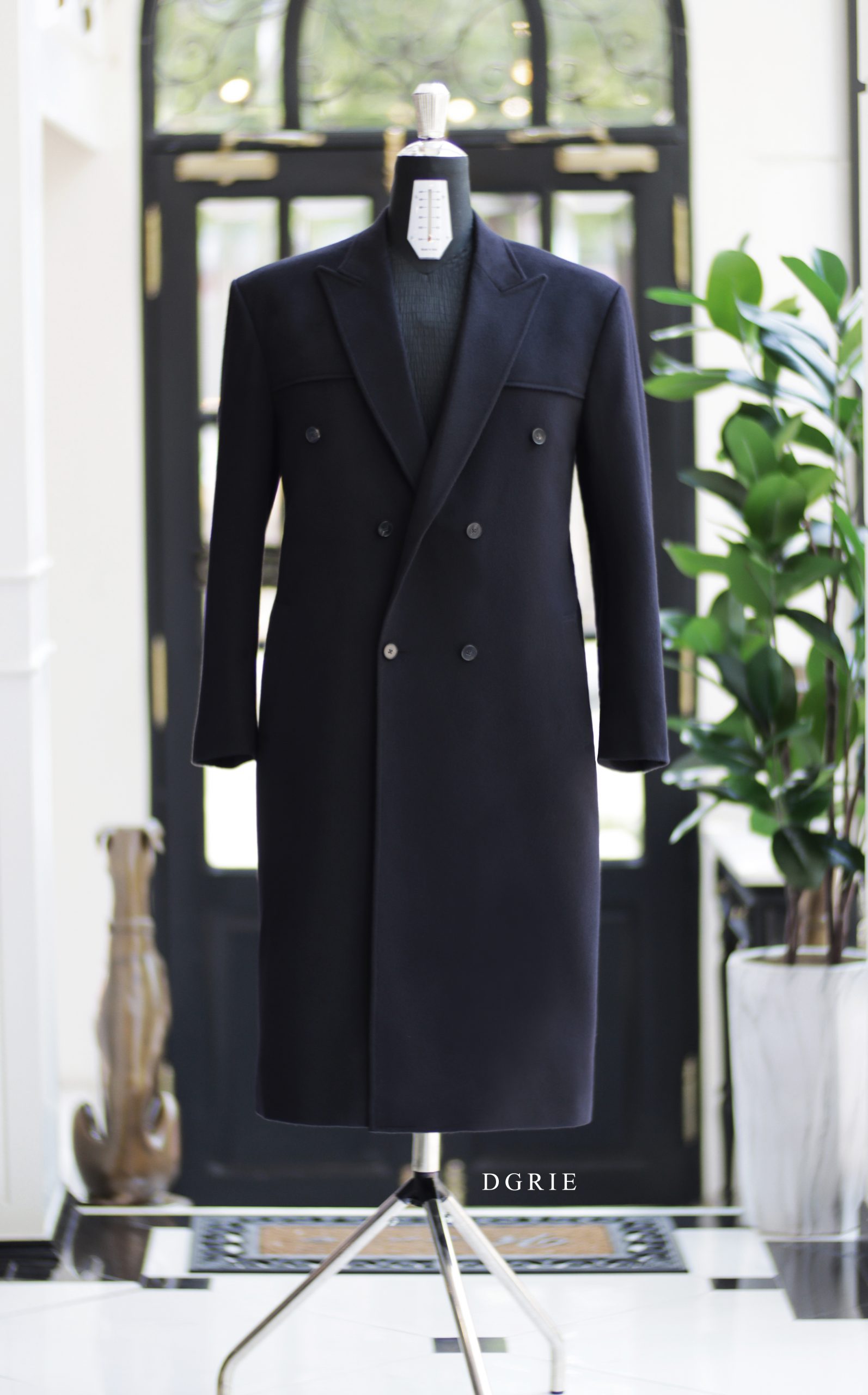 ตัดโค้ท เสื้อโค้ท DGRIE BLACK LONG OVERCOAT
