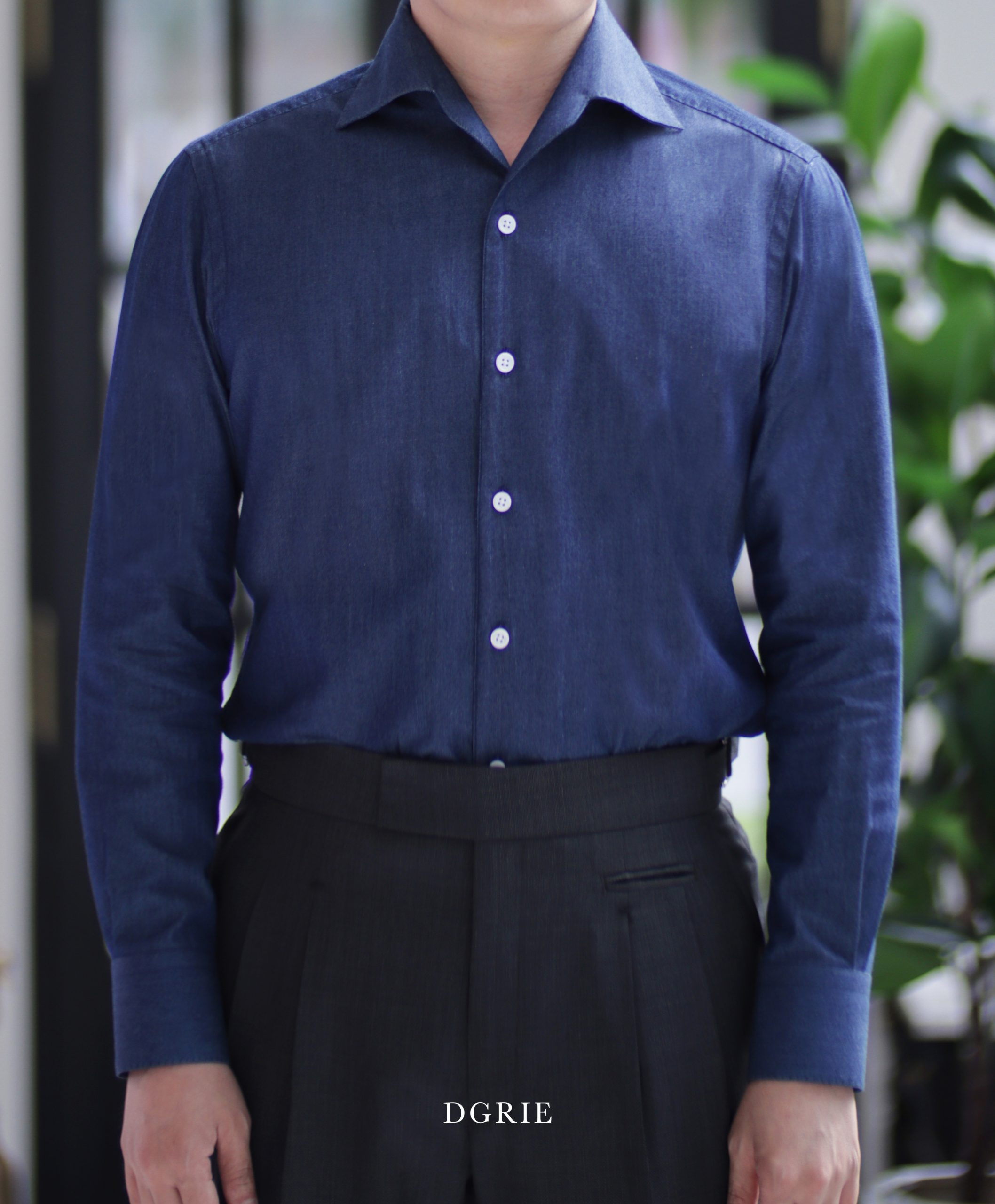 ตัดเสื้อเชิ้ตปกสไตล์วินเทจ DGRIE Premium Custom One-Piece Hand Stitch Collar Shirts