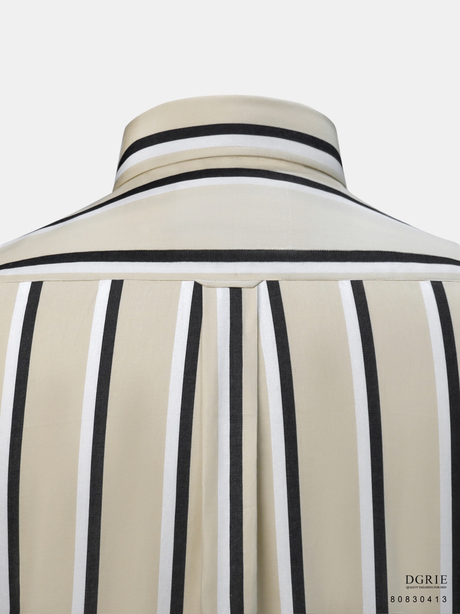 เสื้อเชิ้ตลายทางสีครีม Double Stripe 2 Tone Light Beige Shirts