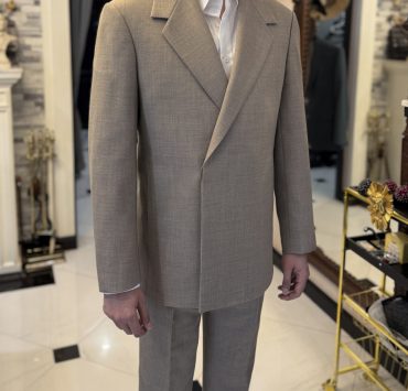 ร้านตัดสูท Oversize Jacket Buttonless Flannel Wool
