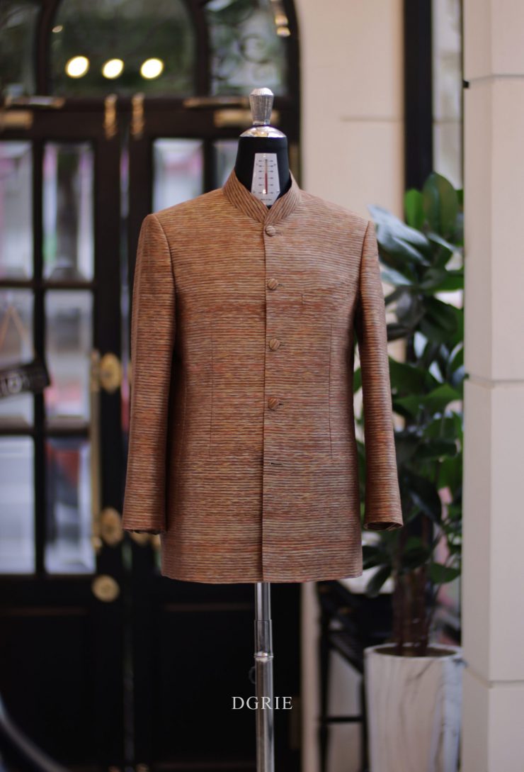 DGRIE - เสื้อสูทผ้าไหม Custom Mandarin Silk Jacket