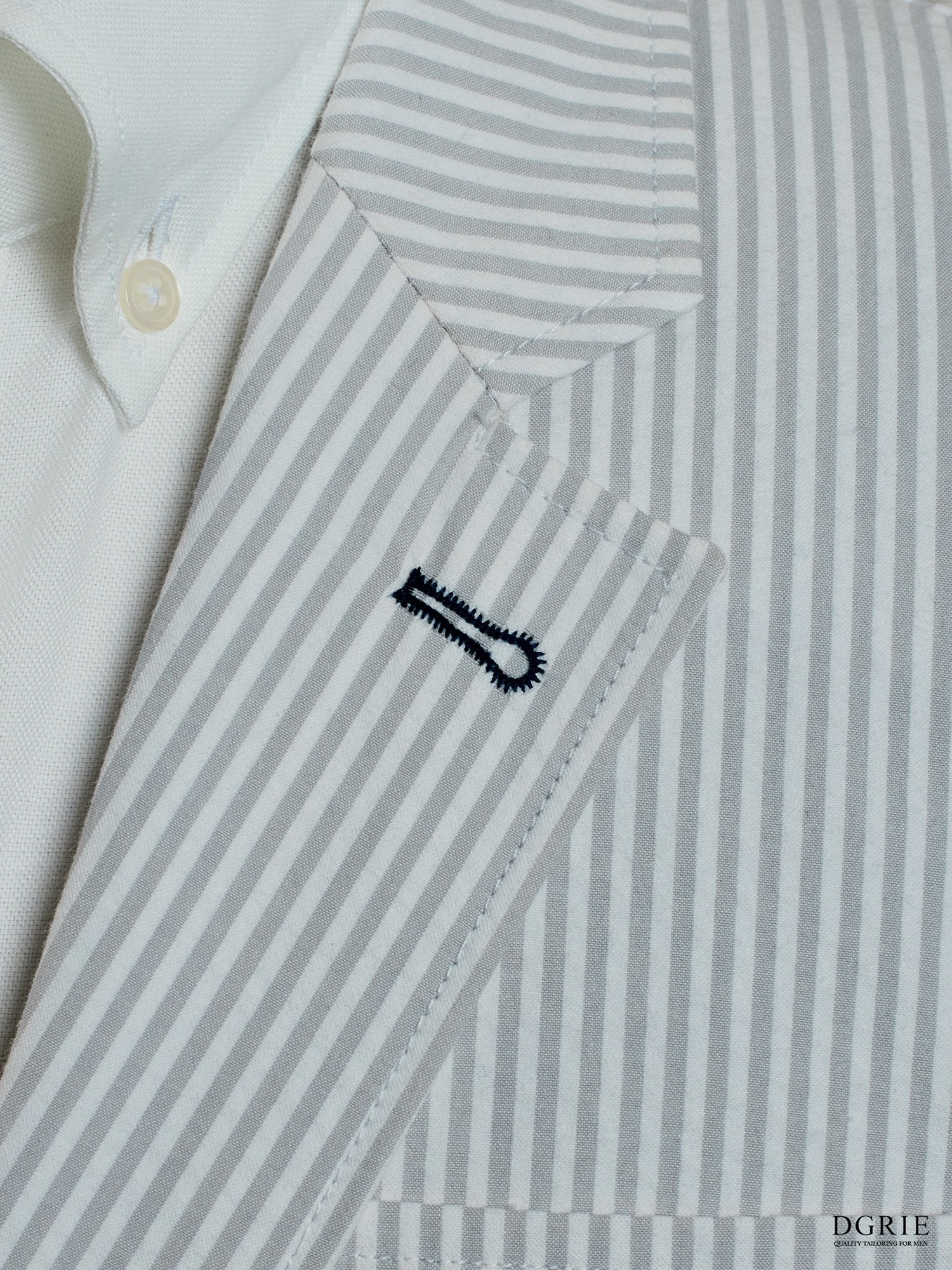 DGRIE Light Gray Seersucker Unlining Sport Jacket