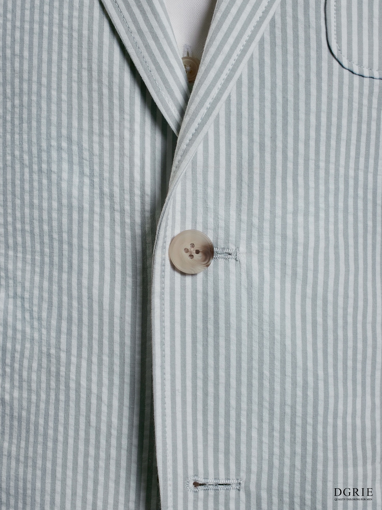 DGRIE Light Gray Seersucker Unlining Sport Jacket