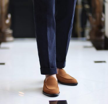 รองเท้าหนังกลับผู้ชาย DRGIE Casual Snuff Suede Tassel-Less Loafers