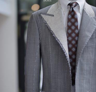 ตัดสูทหางม้า Full Canvas Glen Check Grey Suits