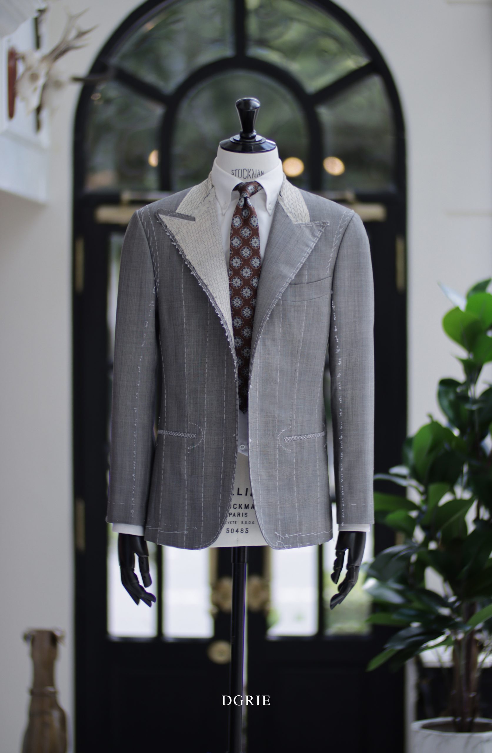 ตัดสูทหางม้า Full Canvas Glen Check Grey Suits