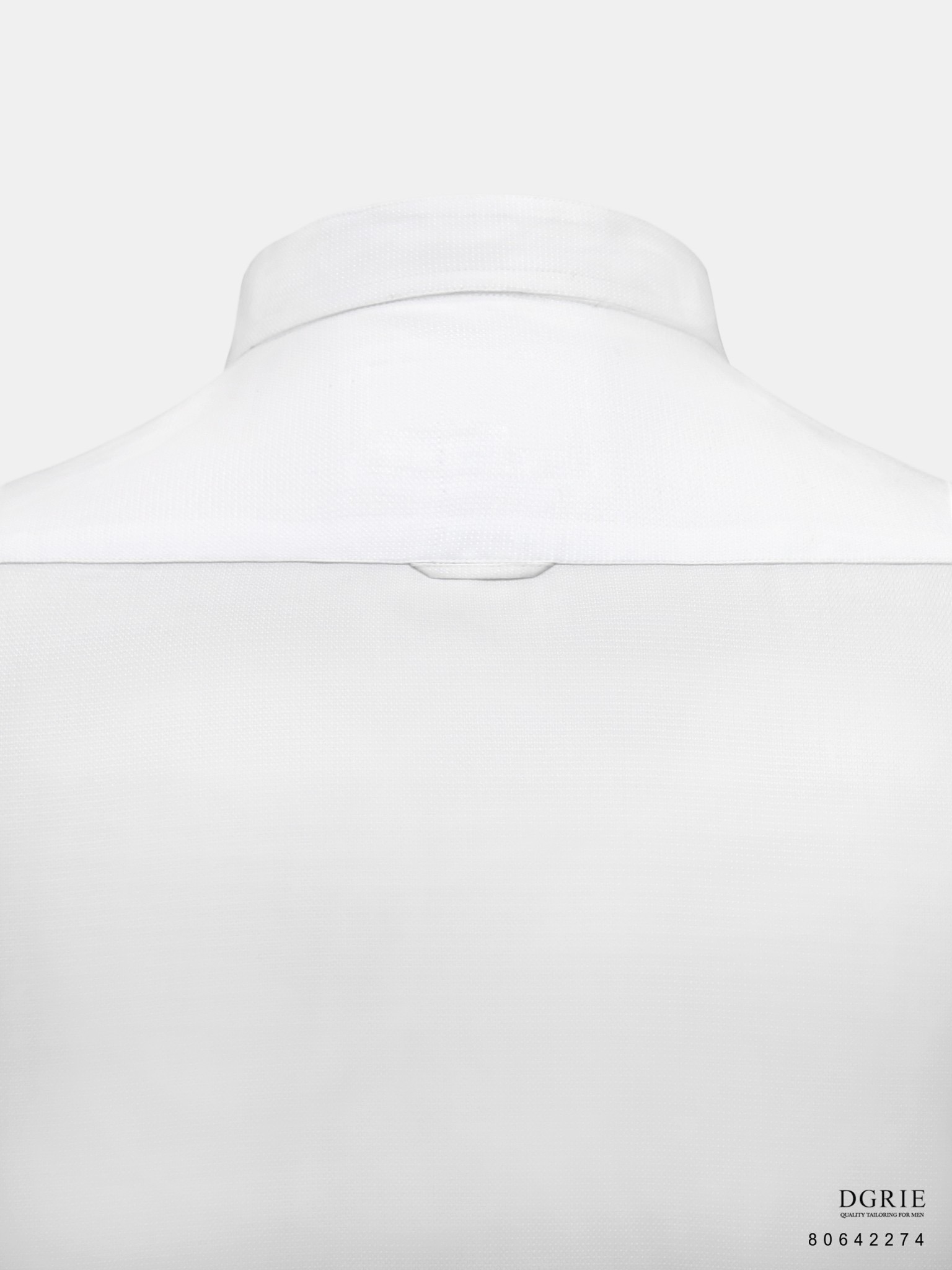 เสื้อเชิ้ตคอจีน White W/W Mandarin Collar oxford Shirt
