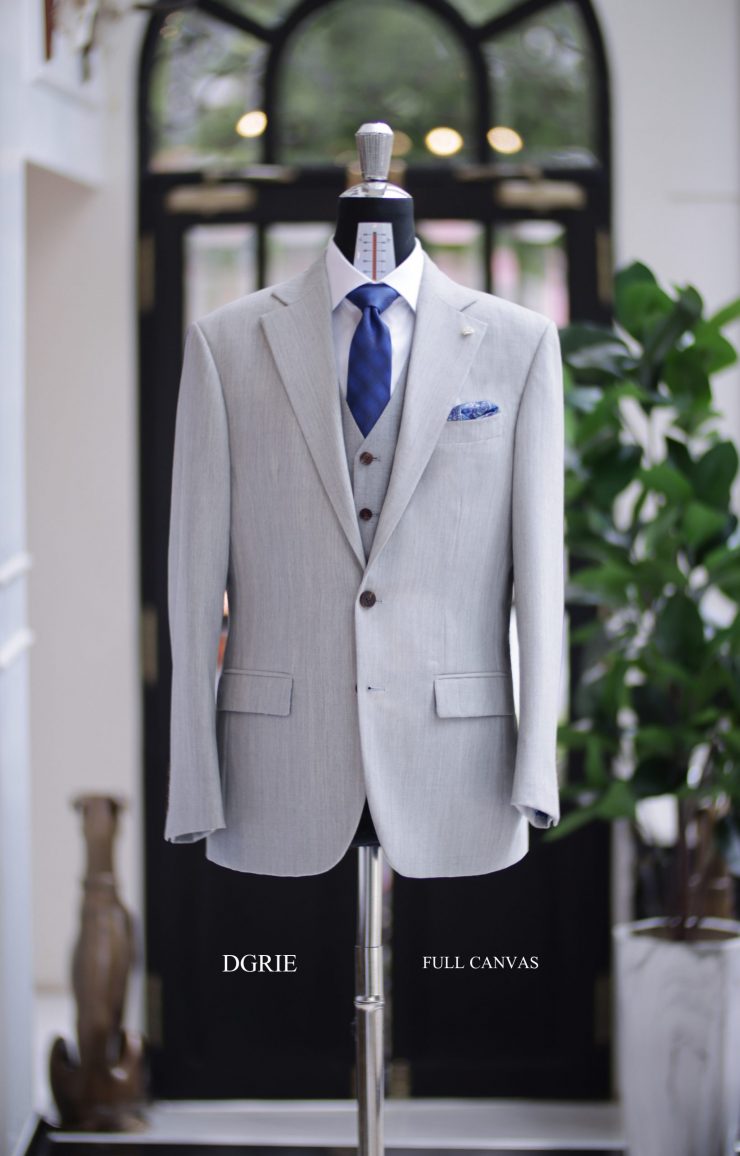 ตัดสูทหางม้า Abacus light Grey High Twist - Full Canvas - Suits