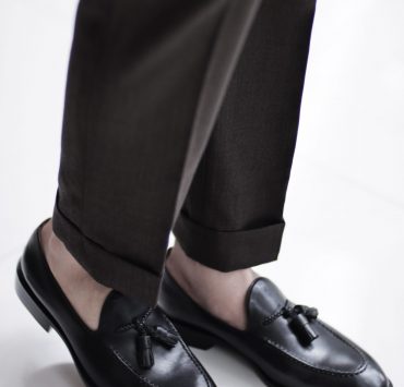 รองเท้าโลฟเฟอร์ Black Tassel Loafer Shoes