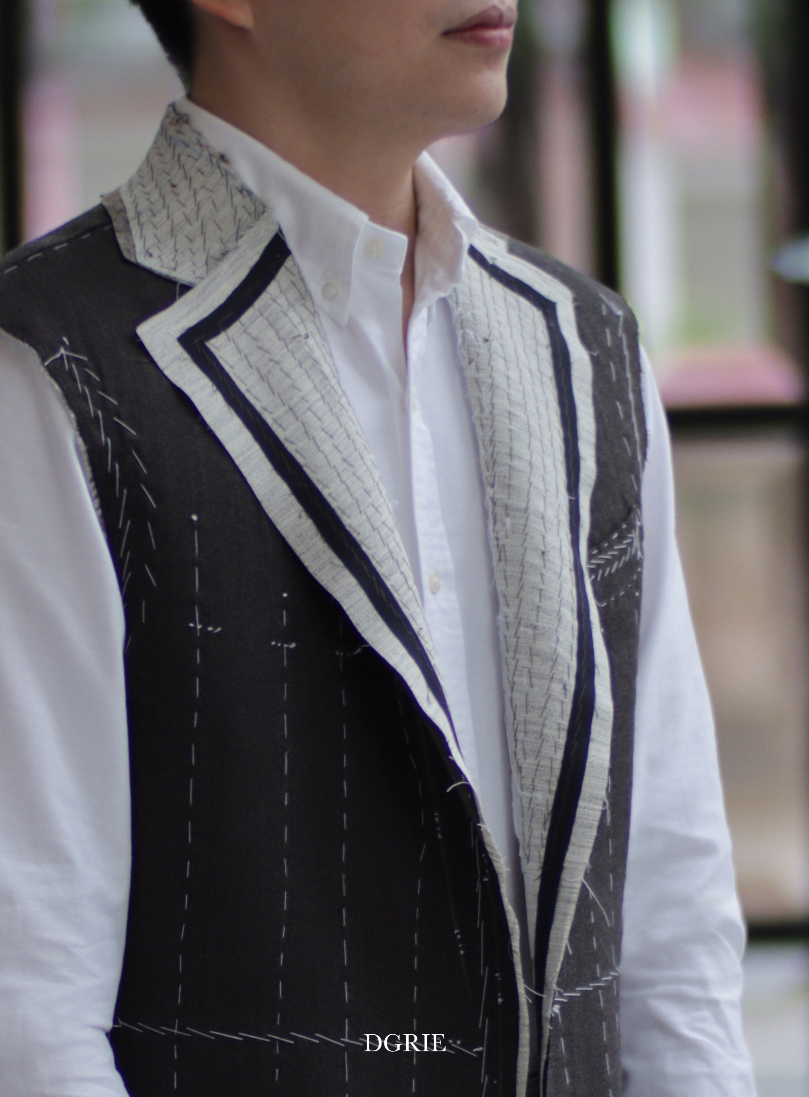 DGRIE ตัดสูทหางม้า 1st Fitting ลาย Brown Herring Bone Suits