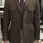 DGRIE BROWN LINEN SAFARI เสื้อซาฟารี