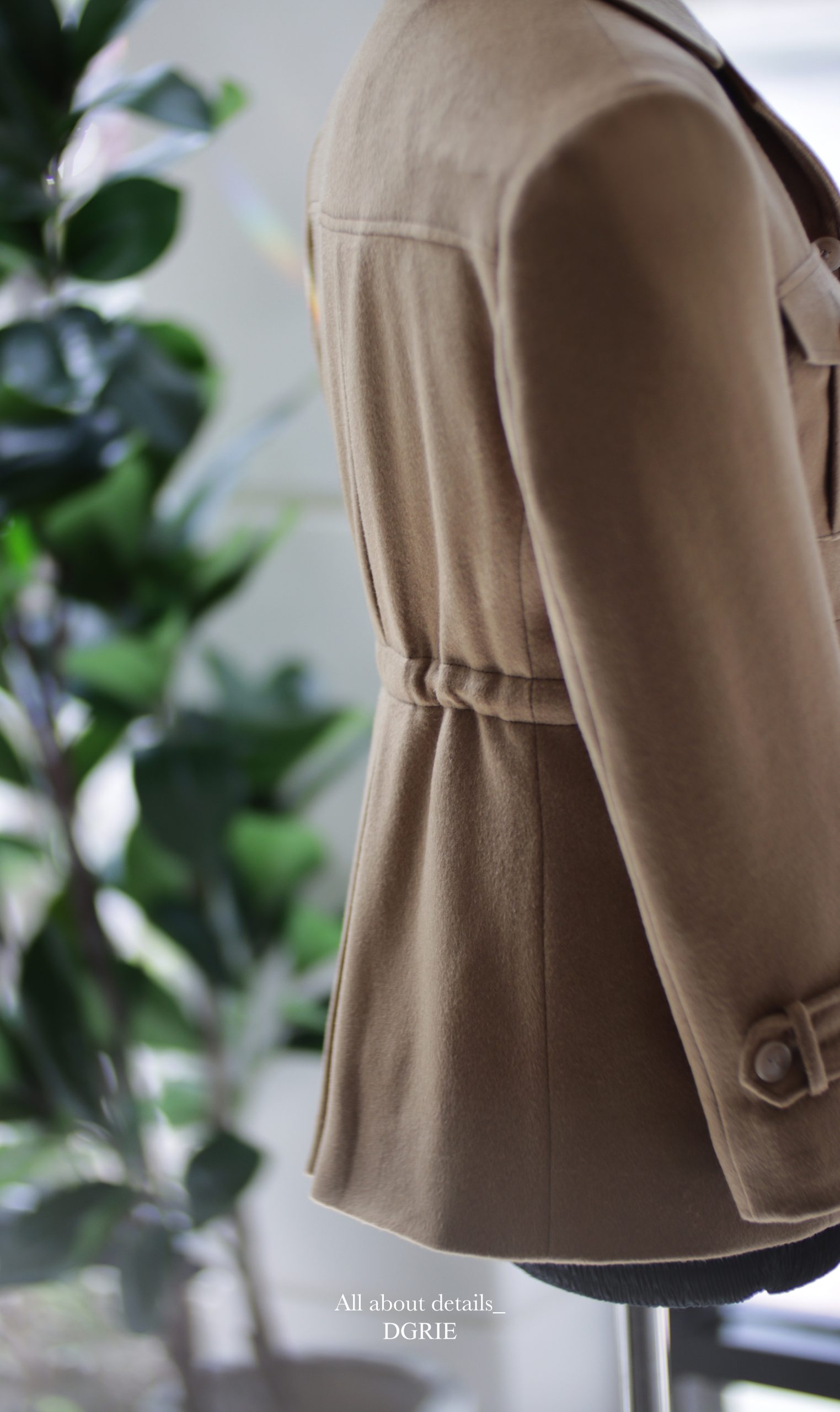 DGRIE OVERCOAT - 100% WOOL CASHMERE, FLANNEL WOOL
