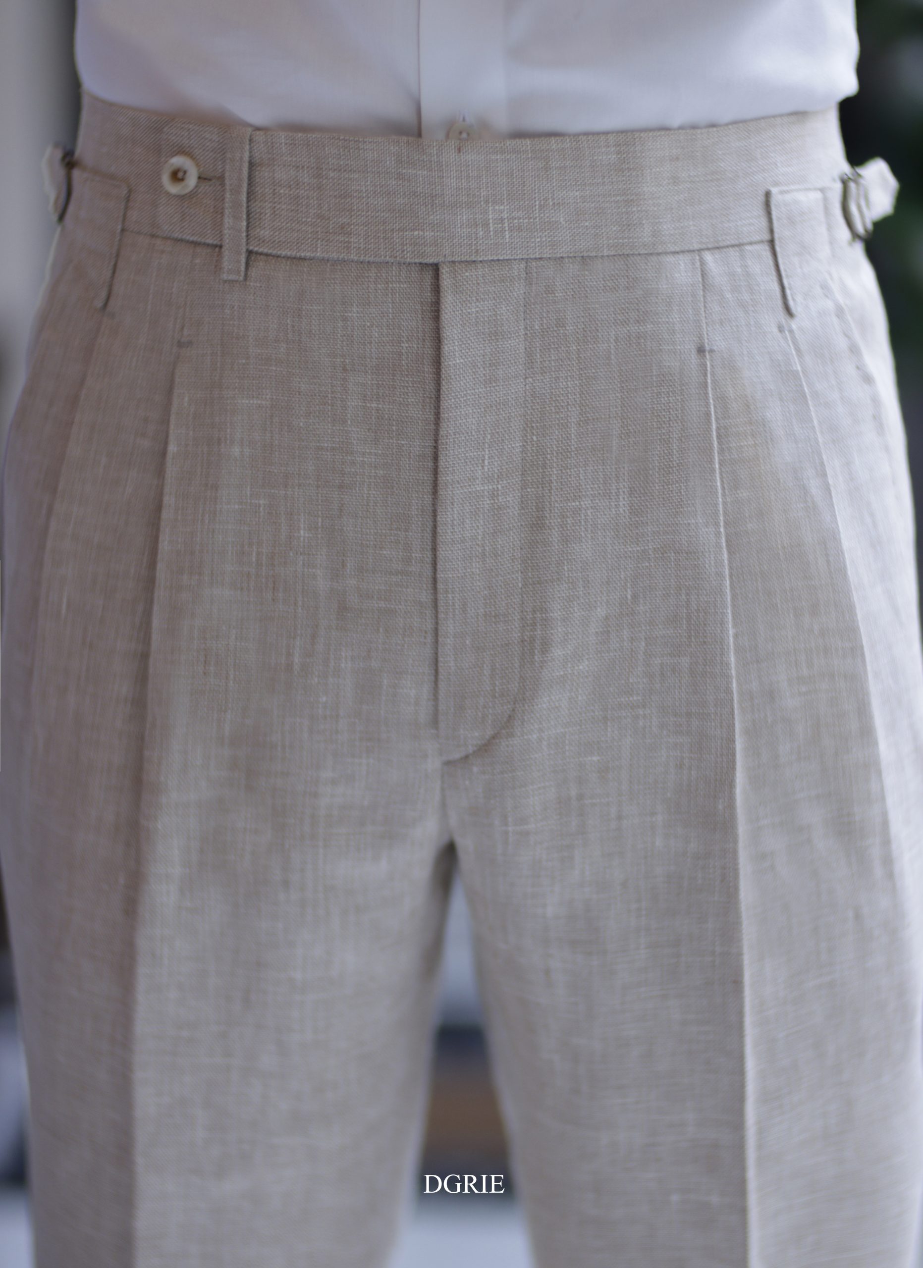 ตัดกางเกง DGRIE PANTS 69 DOUBLE PLEATED LINEN SIDE ADJUSTER