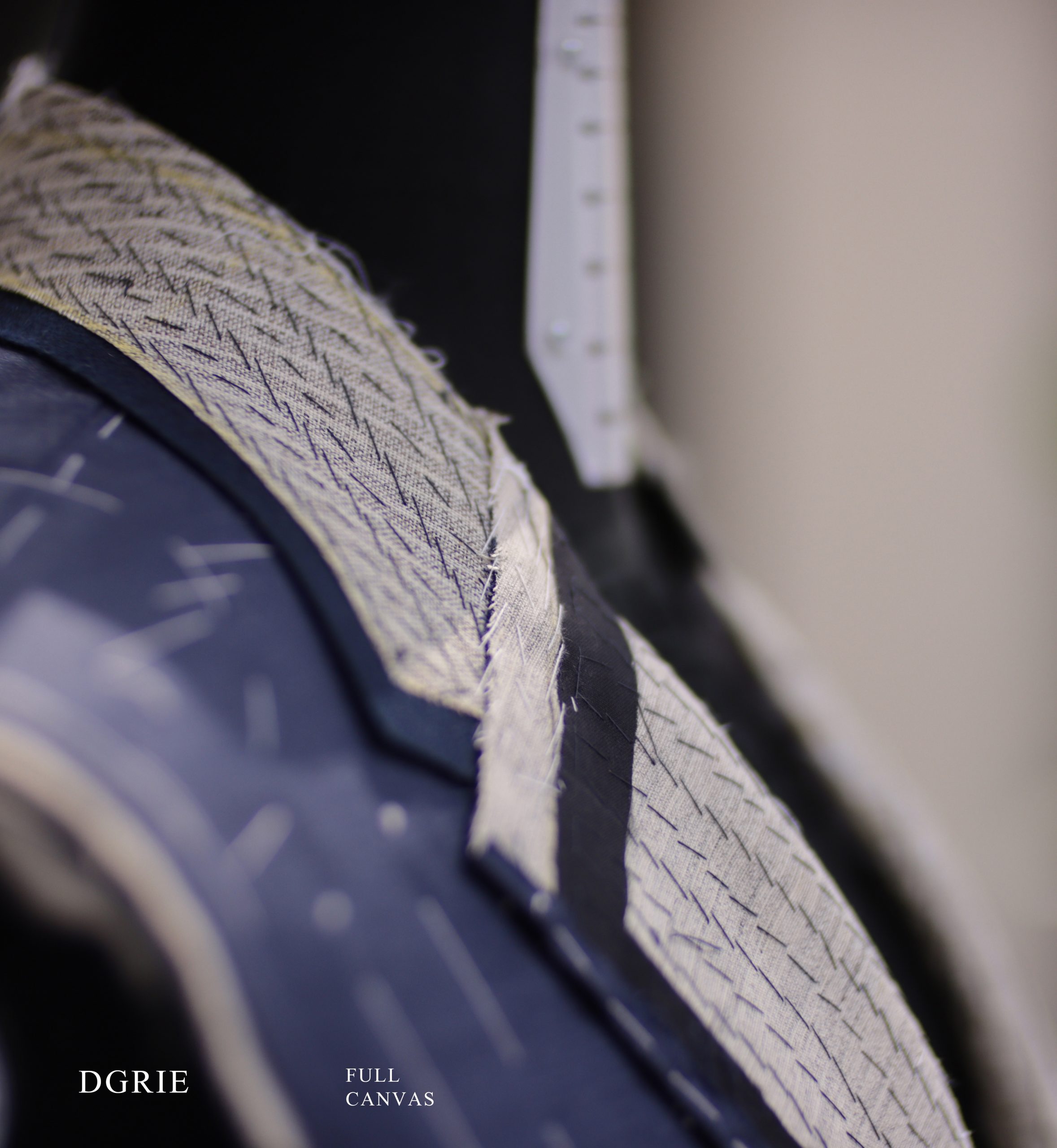 Navy Notch Lapel Full Canvas Construction Suit