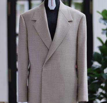 Oversize Jacket Buttonless Flannel Wool