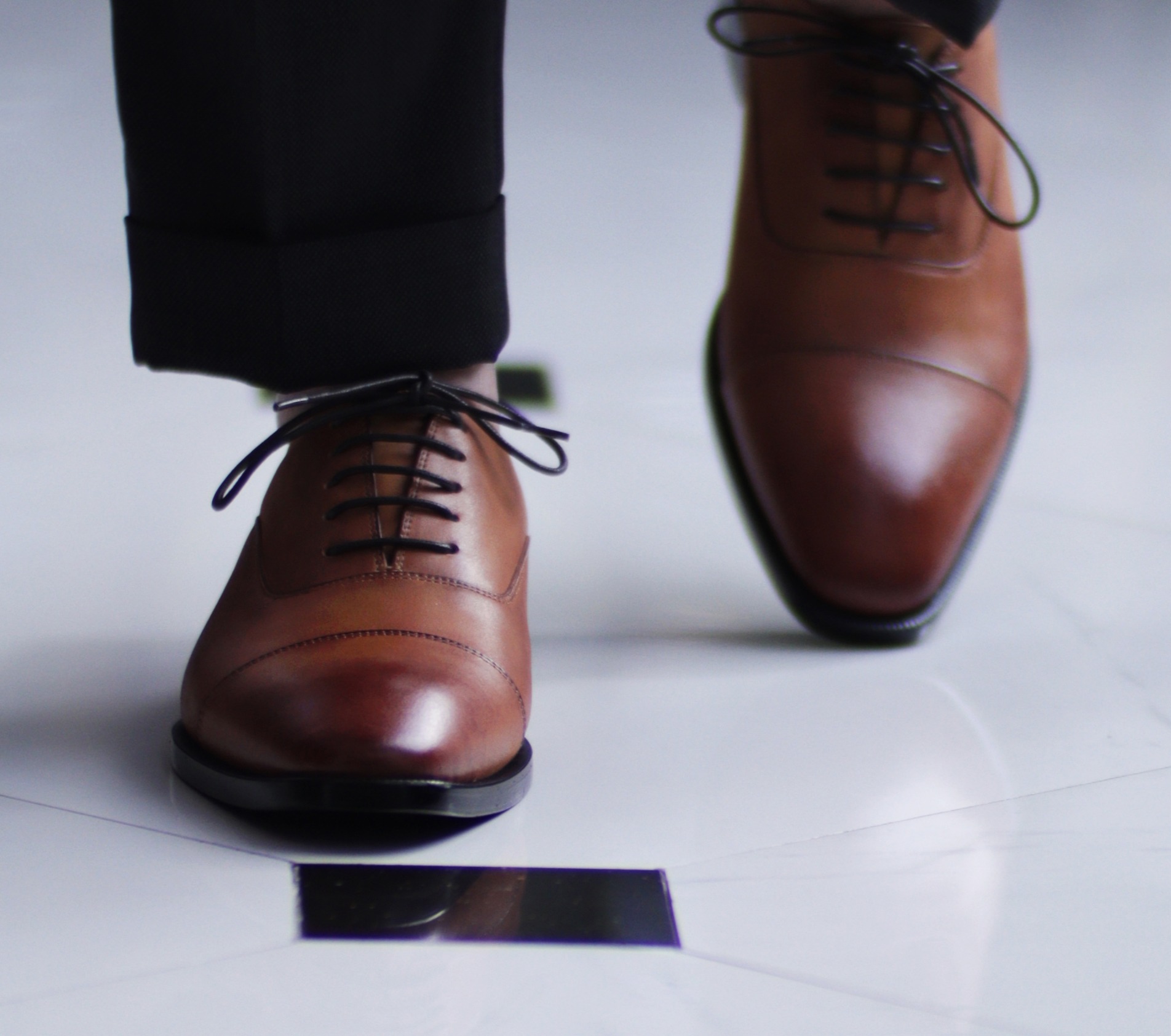 Premium Cap Toe Oxford (Veg Tan) Shoes