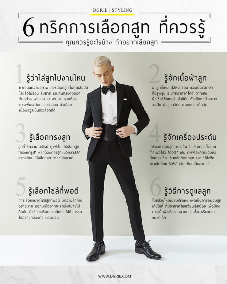 6 ทริคการเลือกสูท ผู้ชายต้องรู้อะไร?