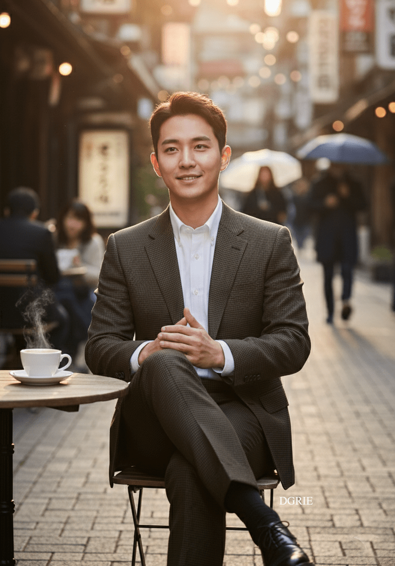 เสื้อสูท Bronze Olive Houndstooth Wool Suits