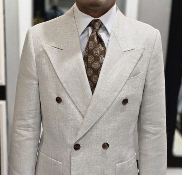 ตัดสูทลินิน Classic Double Breasted Irish Linen Suits