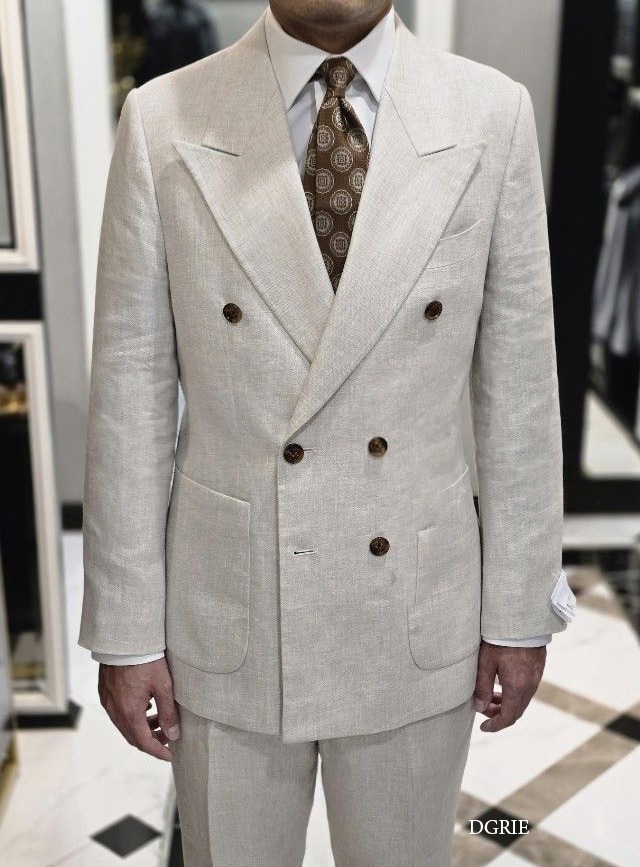 ตัดสูทลินิน Classic Double Breasted Irish Linen Suits