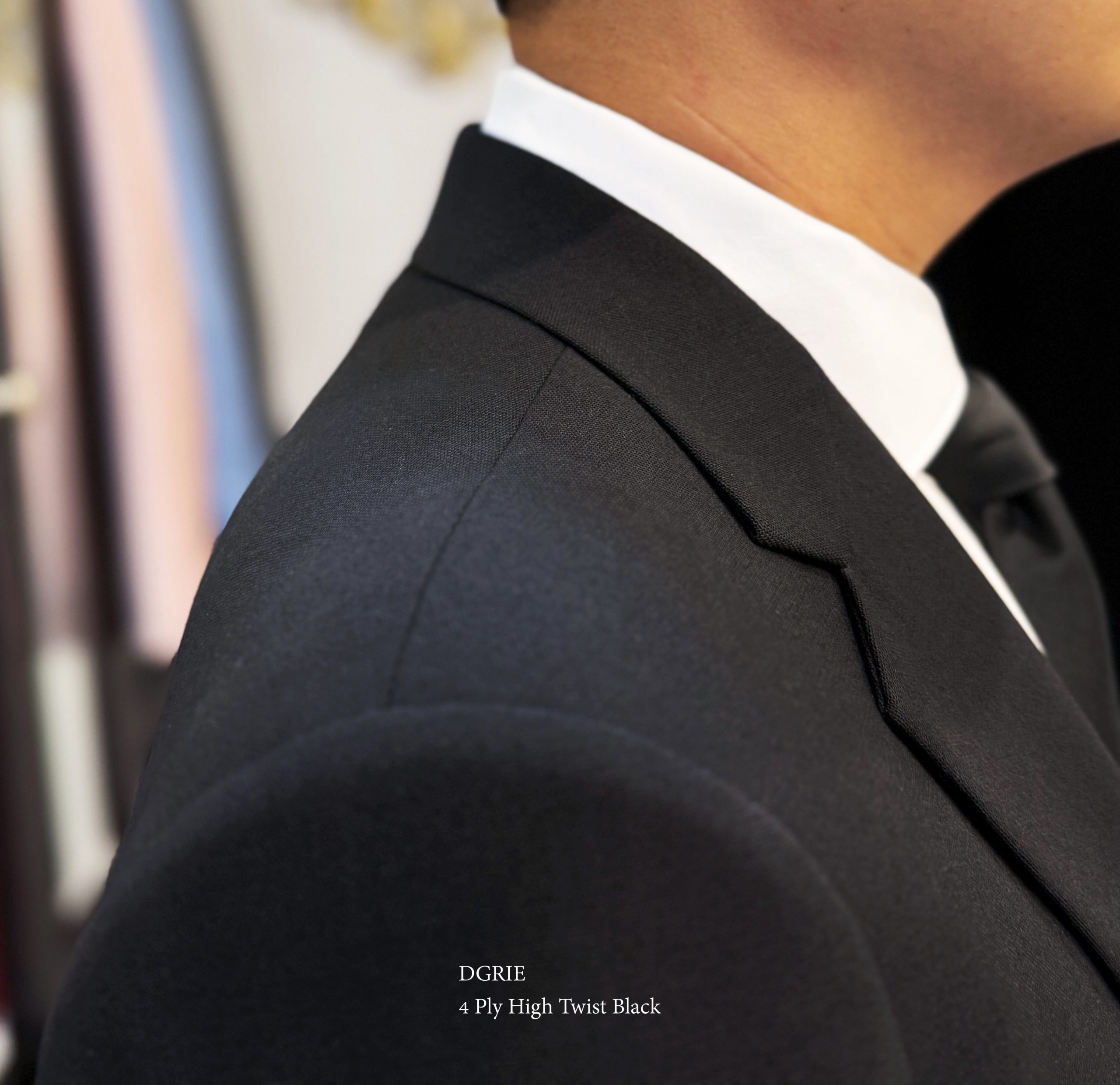ตัดสูท DGRIE 4Ply High Twist Super Black Suit