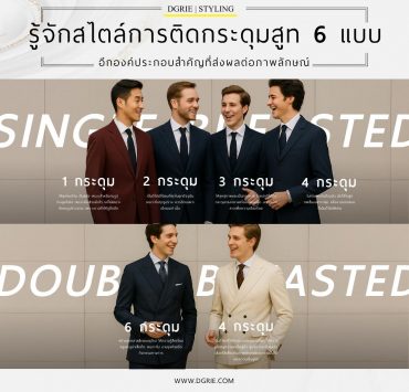 DGRIE - รู้จักสไตล์การติดกระดุมสูท 6 แบบ