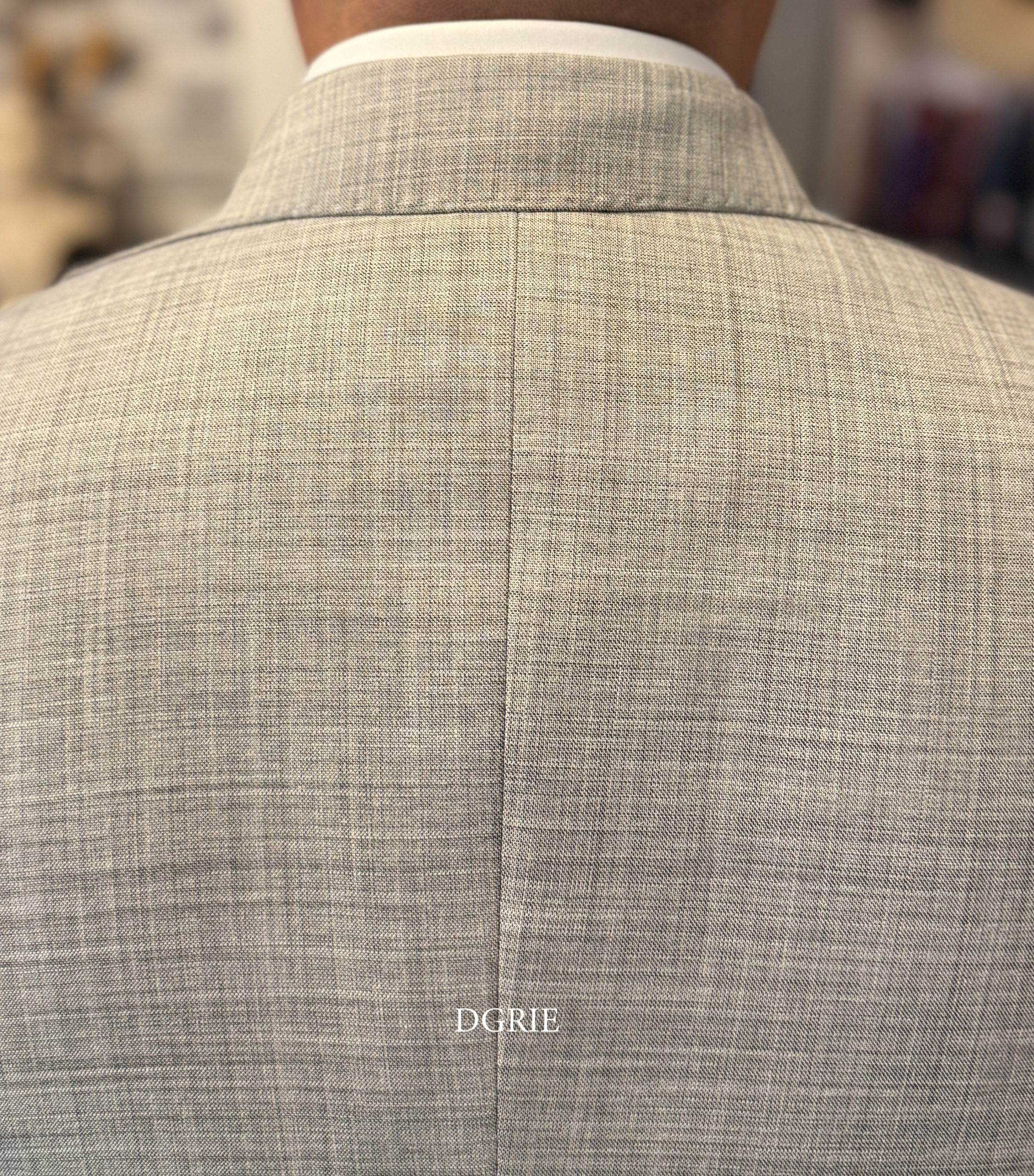 DGRIE Light Grey Wool Linen Suits