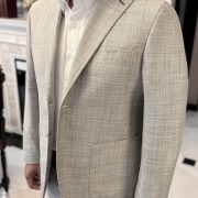 DGRIE Light Grey Wool Linen Suits