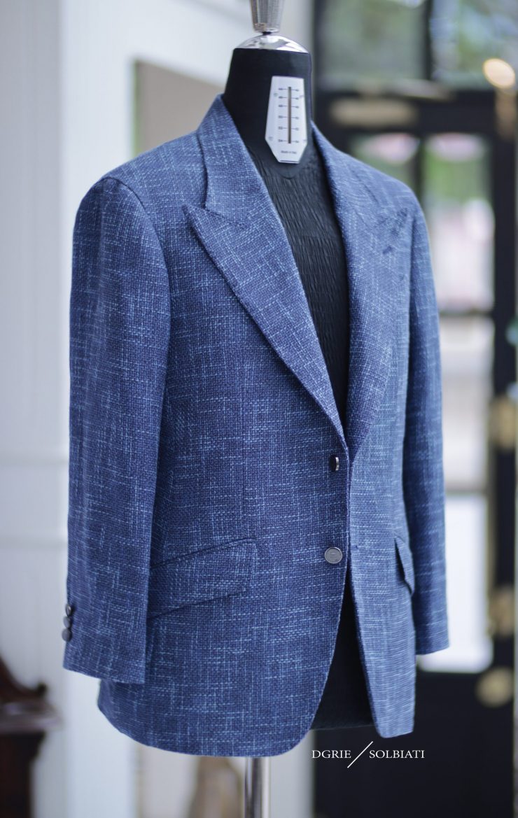 DGRIE – Navy Blue Linen Solbiati Sport Jacket