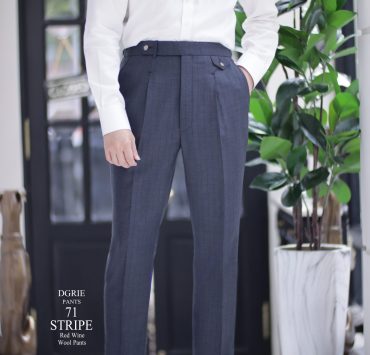 DGRIE PANTS 71 - Red Stripe Pleated Pants ตัดกางเกงลายทางสีแดง