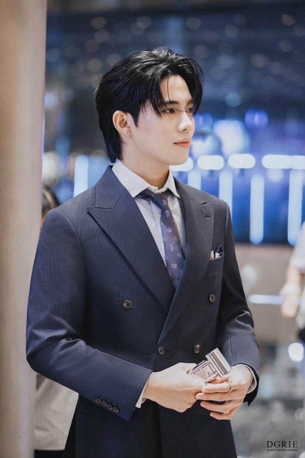 DGRIE Spotlight: Ohm Sarit Elegance in Motion Navy Pinstripe Suits