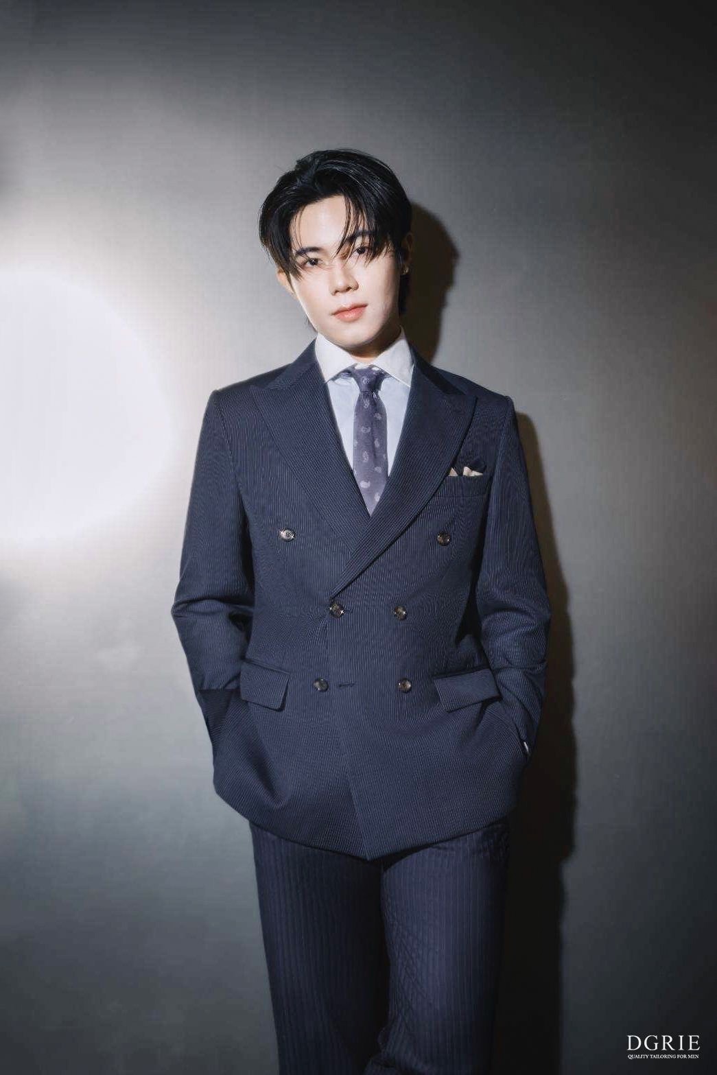 DGRIE Spotlight: Ohm Sarit Elegance in Motion Navy Pinstripe Suits