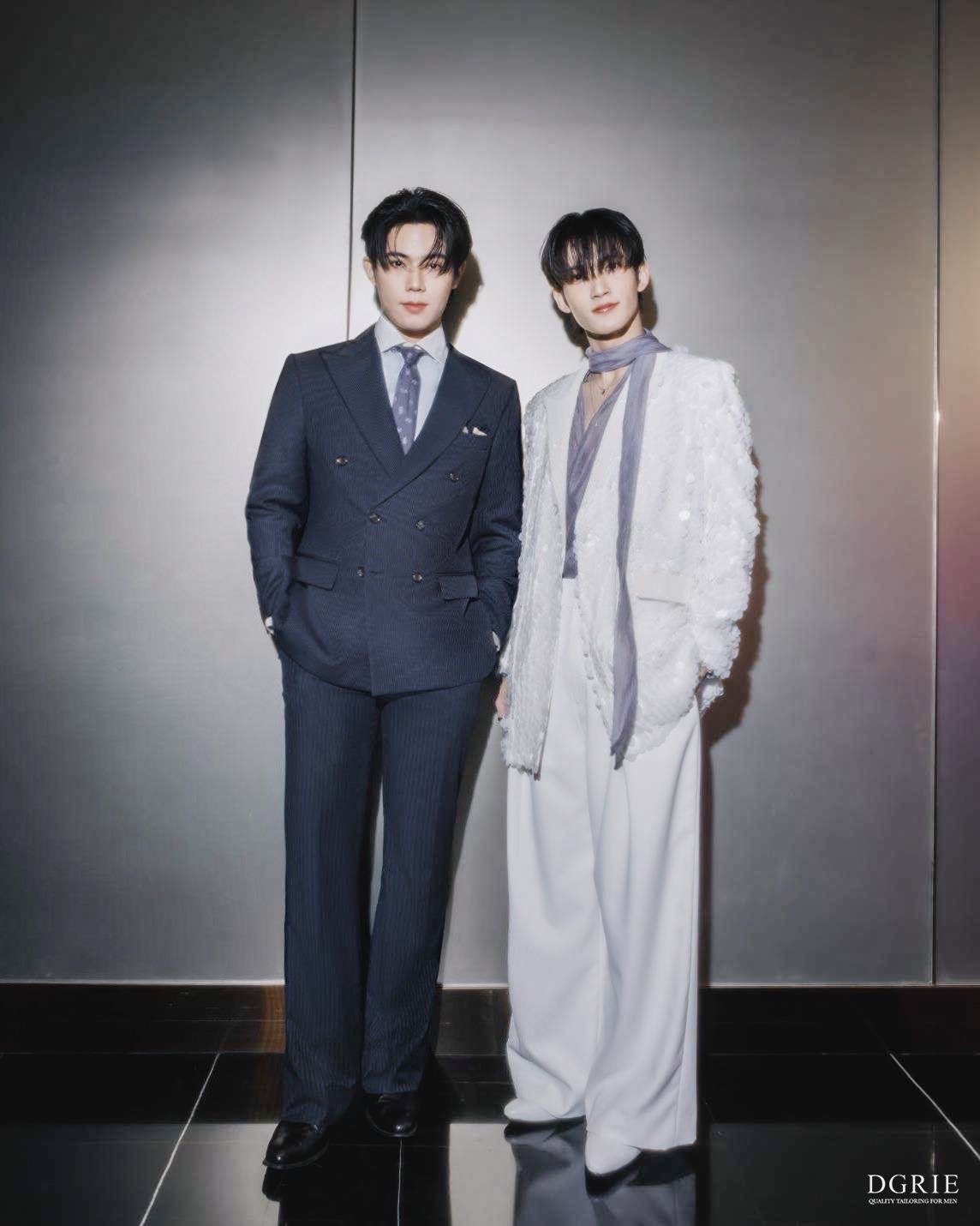 DGRIE Spotlight: Ohm Sarit Elegance in Motion Navy Pinstripe Suits