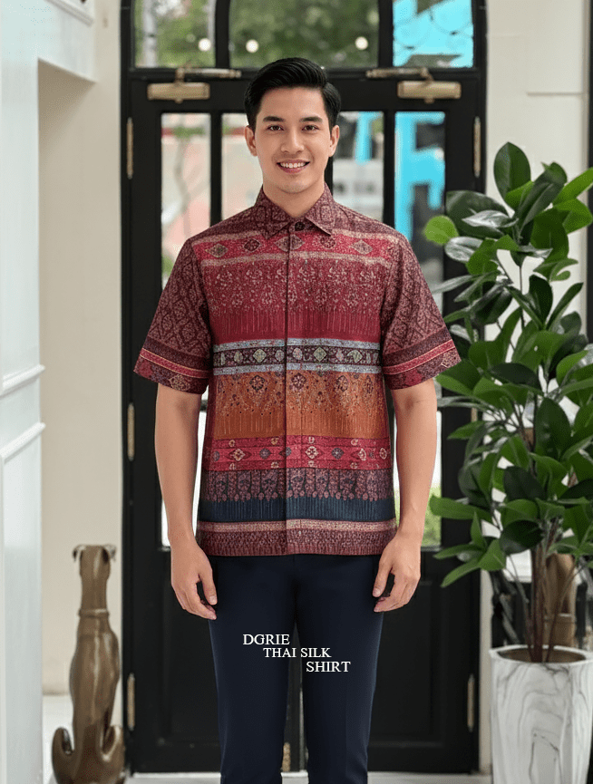 DGRIE - Thai Silk Short Sleeve Shirt