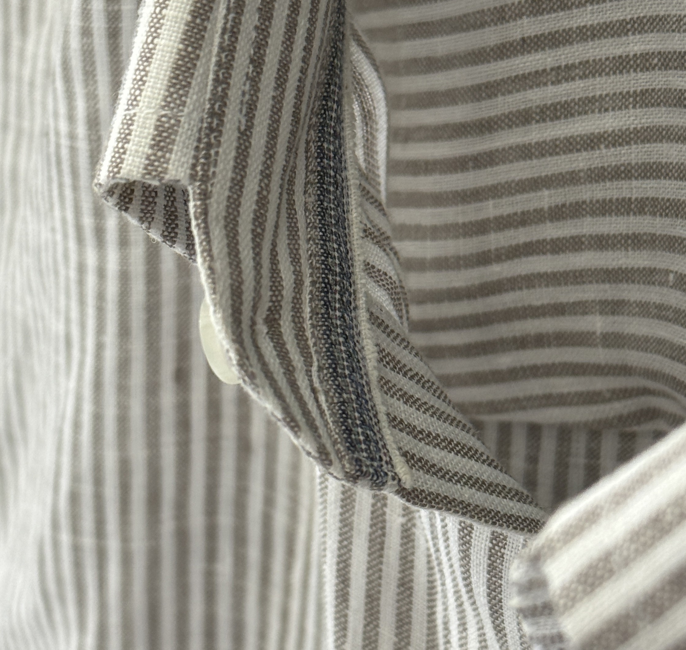 Navy Windowpane Linen Blazer & Stripe Linen Shirt