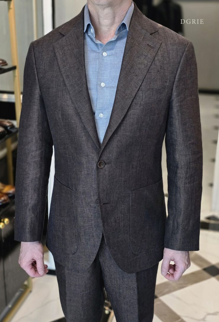 ตัดสูท ลินิน DGRIE Dark Brown Linen Suits