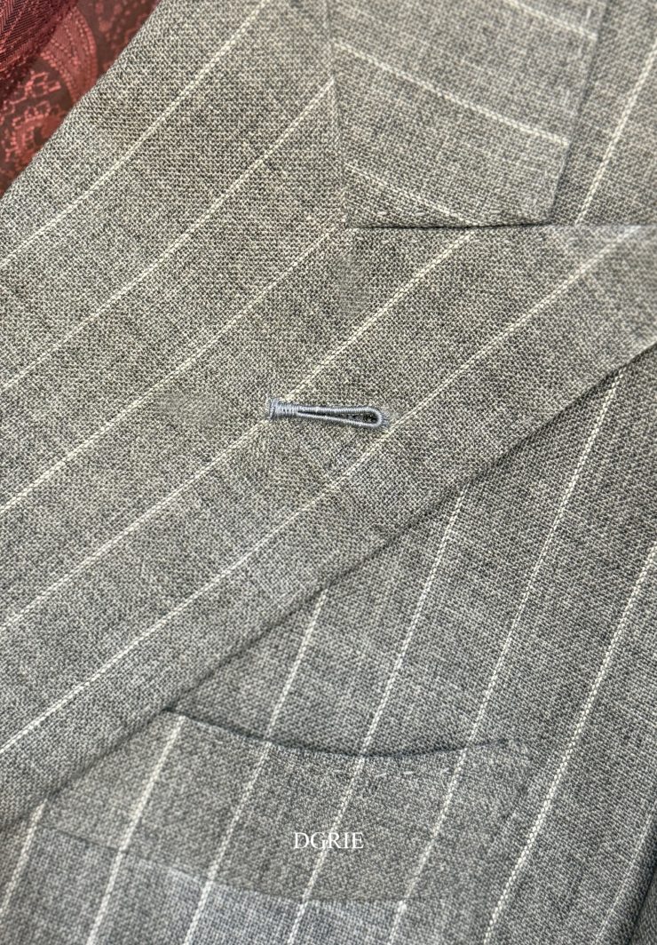 DGRIE Milanese Buttonhole - Grey Pinstripe Suits