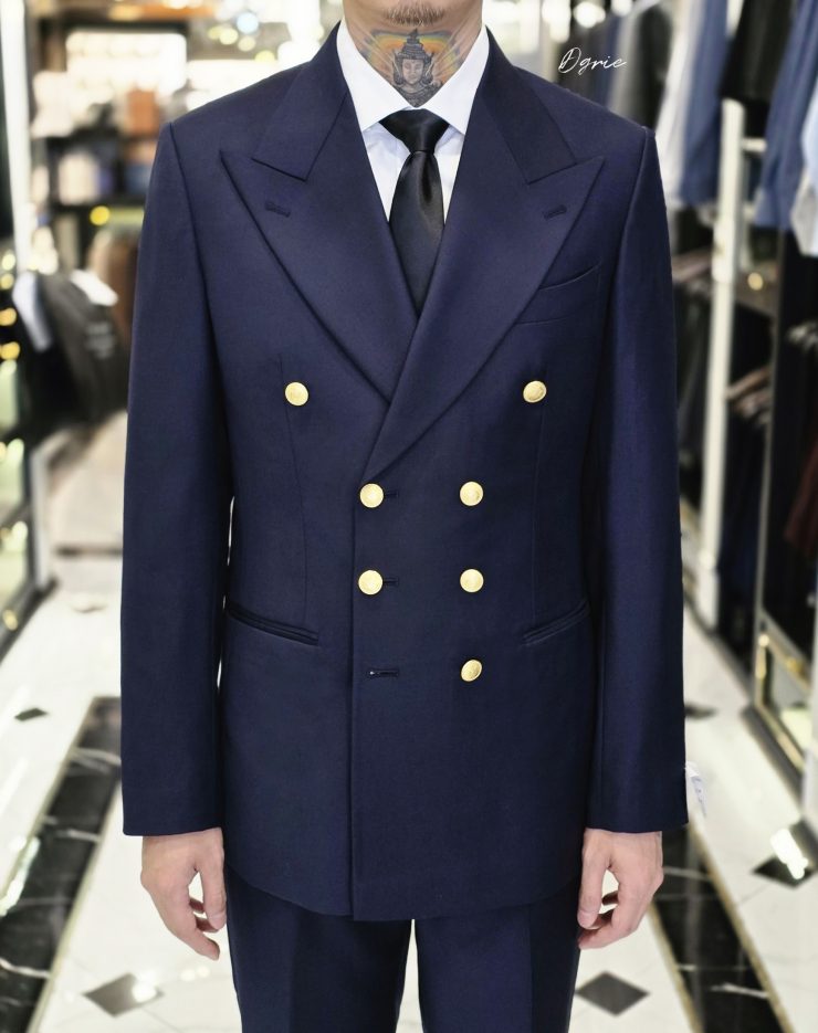 ตัดสูท DGRIE NAVY FLANNEL DOUBLE BREASTED SUITS