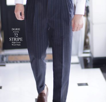 ตัดกางเกง DGRIE PANTS 72 - NAVY STRIPE HIGH TWIST PANTS