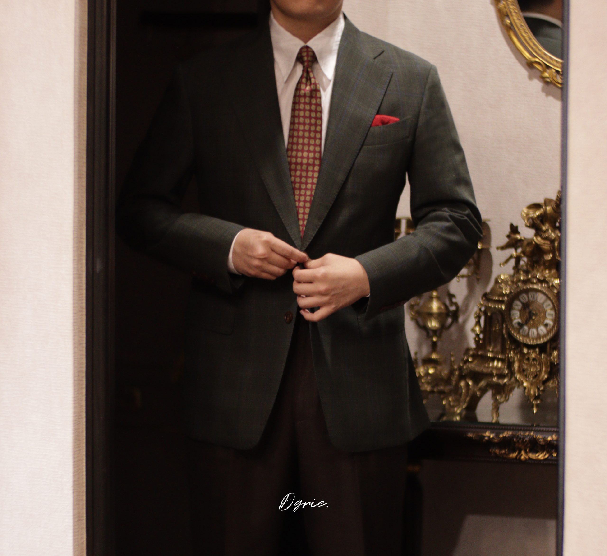 ร้านตัดสูท DGRIE SAGE GREEN UNLINED JACKET