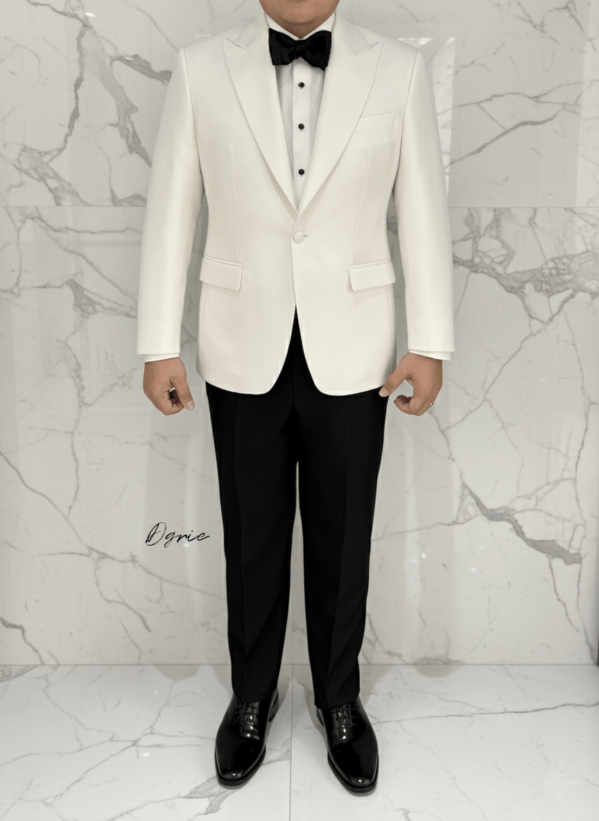 DGRIE Classic White Tuxedo Suits ตัดสูททักซิโด้สีขาว