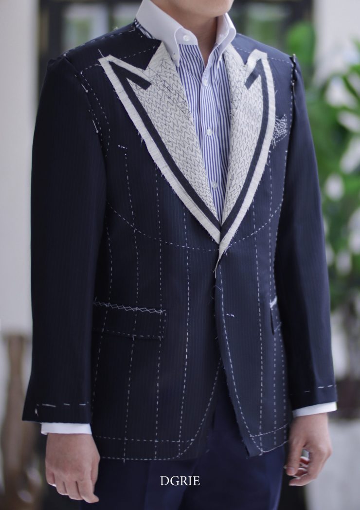 DGRIE - Fitting Classic Peak Lapel Full Canvas Suit