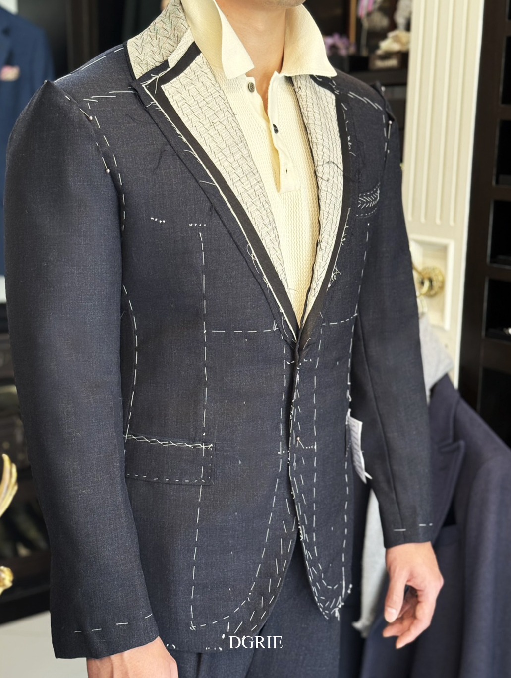 DGRIE - Fitting Full Canvas Slim Fit Classic Grey Wool Suits