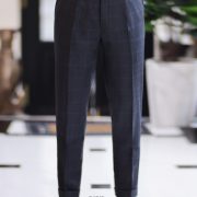 DGRIE PANTS 74 - Window High-Waist Side Adjuster + Belt Wool Pants