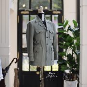 DGRIE - Solbiati - Art Du Lin - Silver Green Safari Jacket