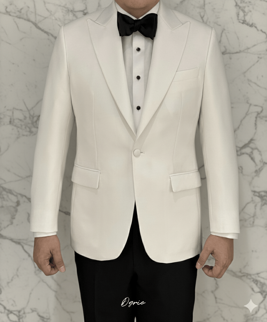 DGRIE Classic White Tuxedo Suits ตัดสูททักซิโด้สีขาว