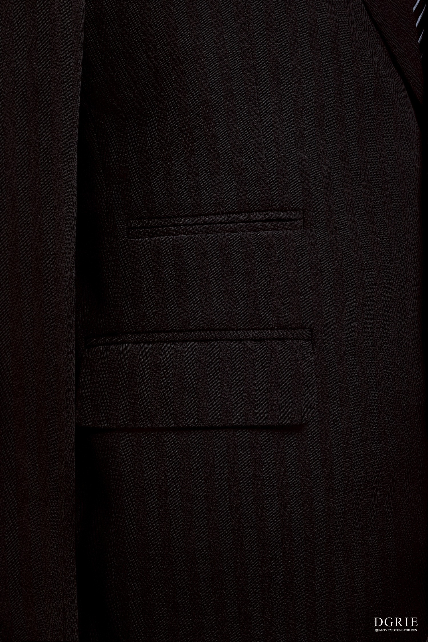 DGRIE Herringbone Hlaflining Peak Lapel Jacket