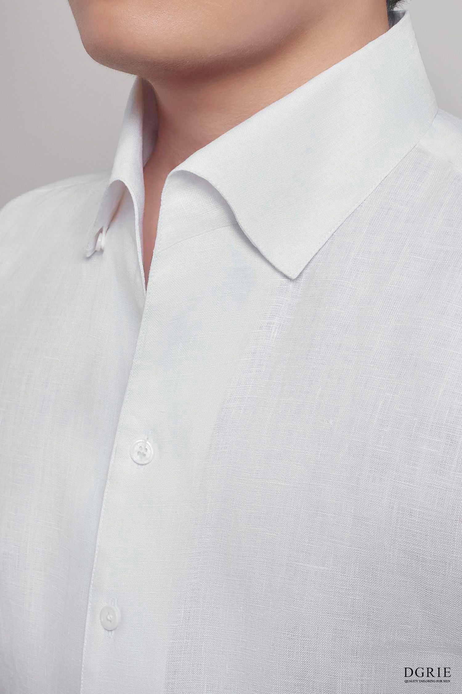 เสื้อเชิ้ตลินิน Urban classic One Piece Collar linen pocket shirt