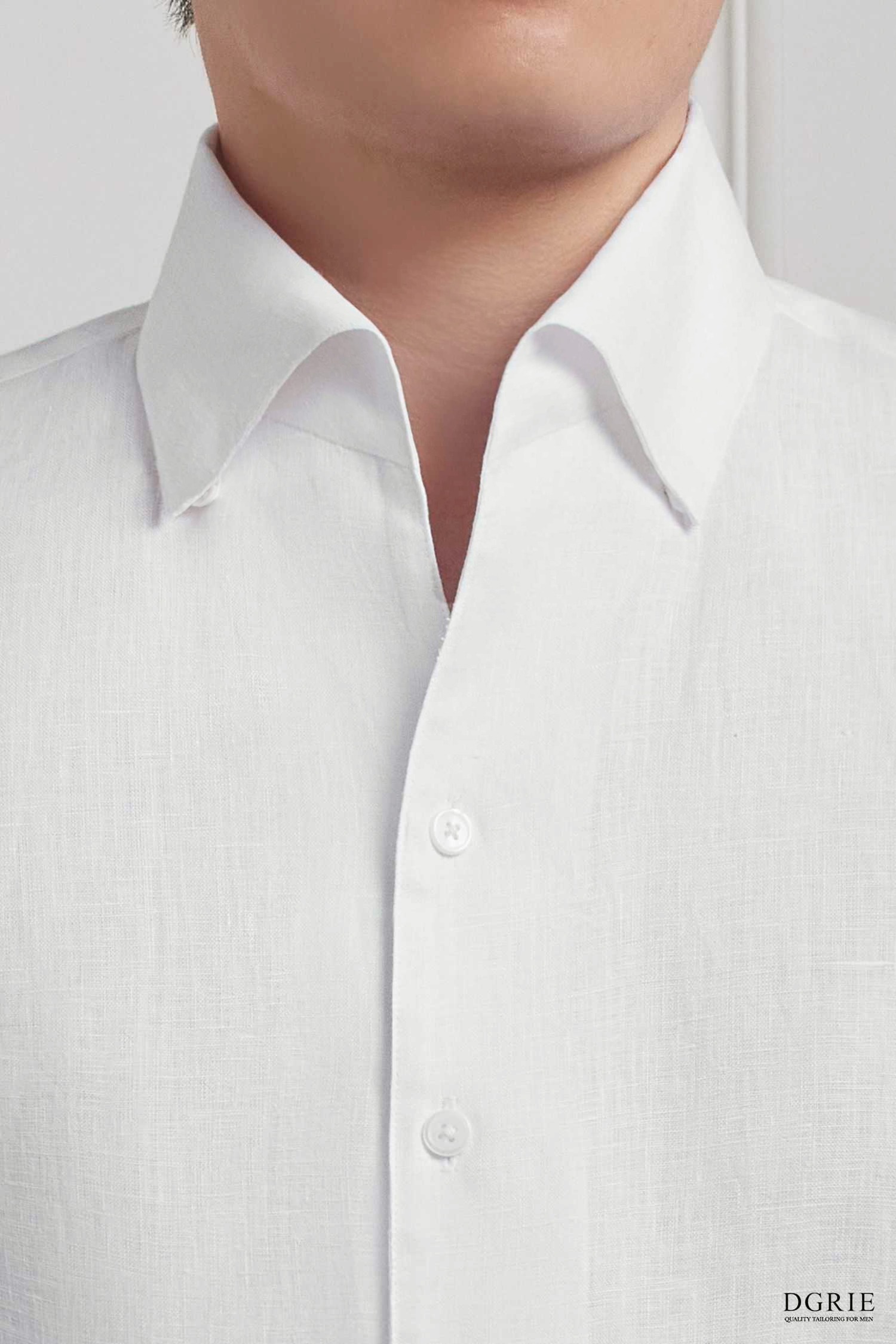 เสื้อเชิ้ตลินิน Urban classic One Piece Collar linen pocket shirt